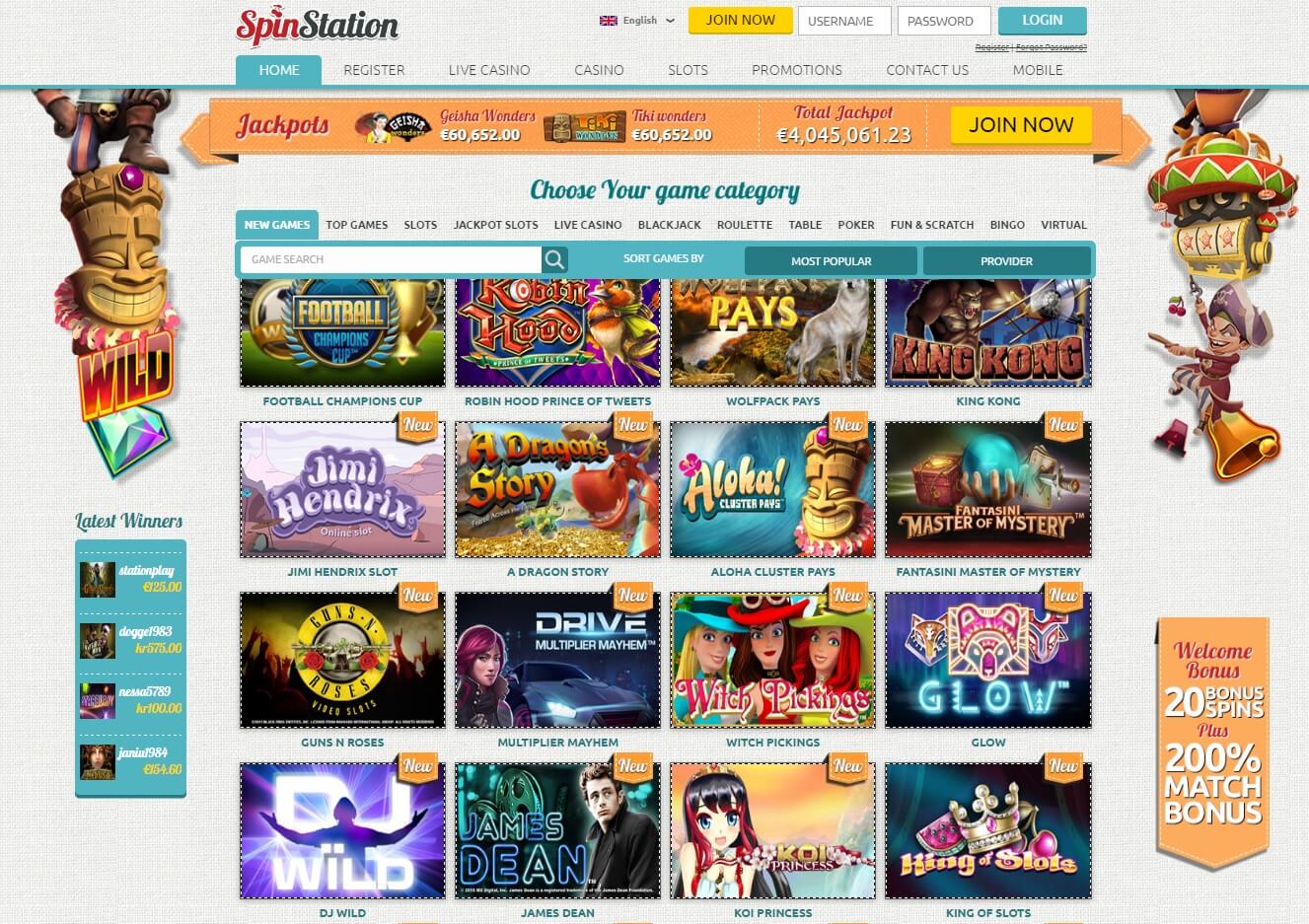 spin station casino slots